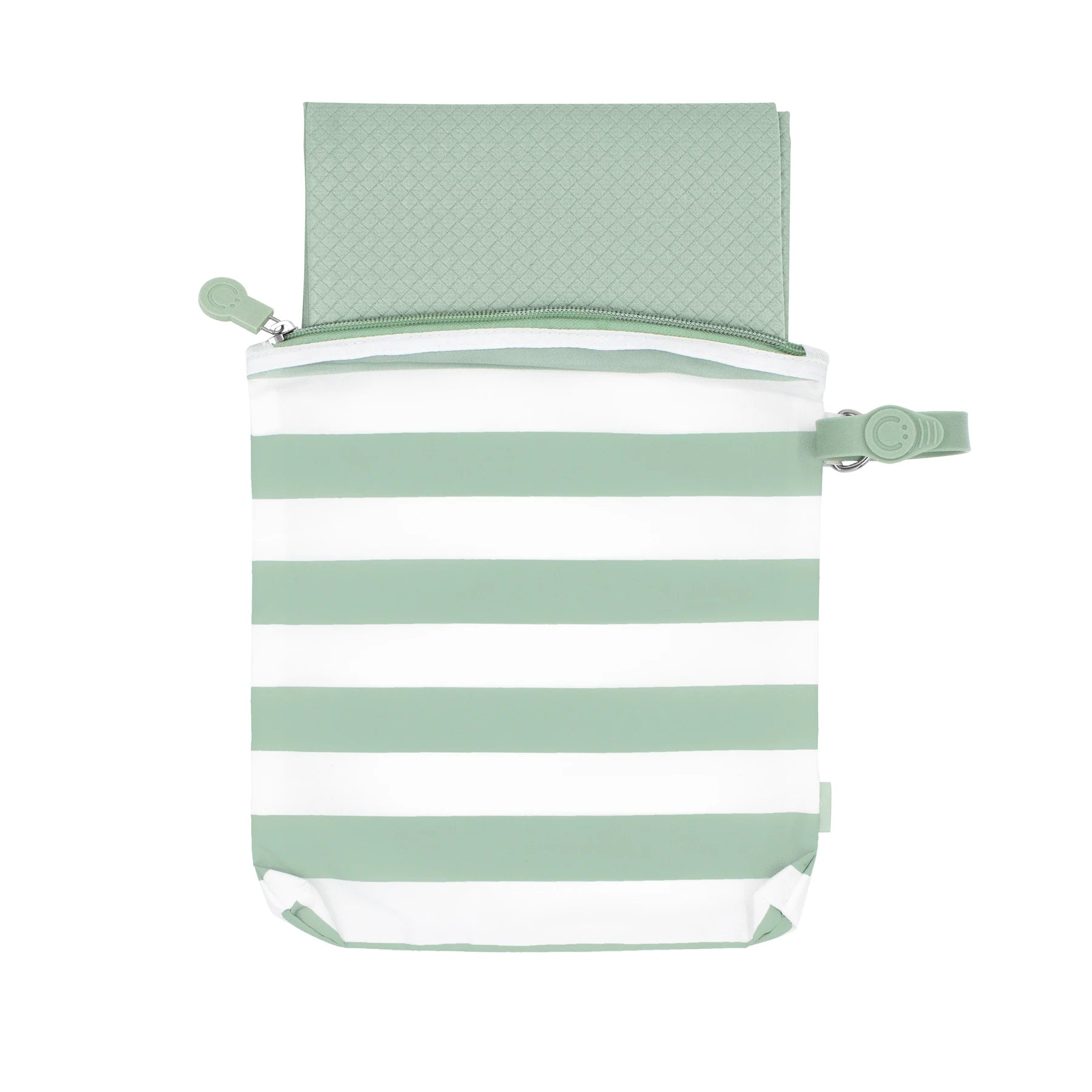 Ubbi On The Go Diaper Changing Mat and Bag - Portable Baby Changing Station for Travel, Gray | Perfect for Diaper Bags, Strollers, and On-the-Go Parents