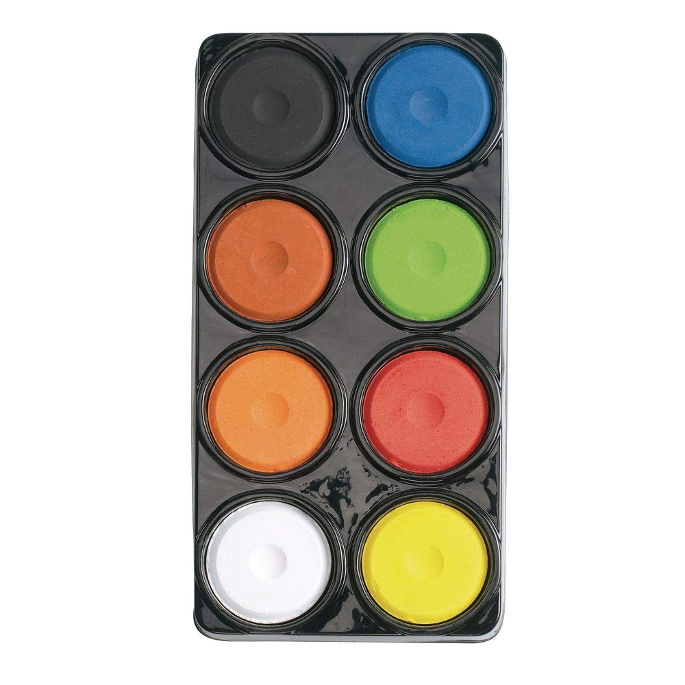 Colorations® Tempera Cakes - Set of 8 Jumbo Paints with 8 Vibrant Colors | Non-Toxic Kids Art Supplies for Classroom, Homeschool & Creative Activities | Washable Tempera Paint for Children's Crafts & School Projects