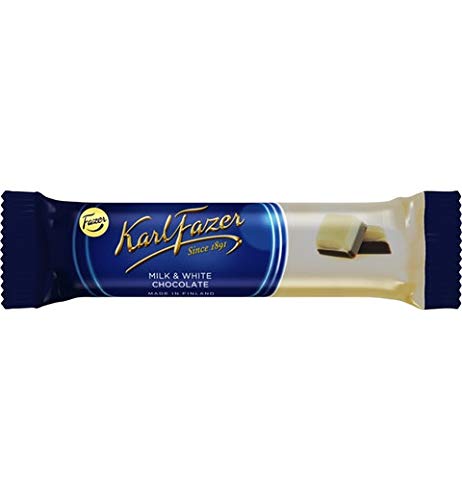 Fazer Karl Fazer Premium White & Milk Chocolate Bars - 70 Count (38g Each) - Perfect for Gifts, Parties & Office Snacks