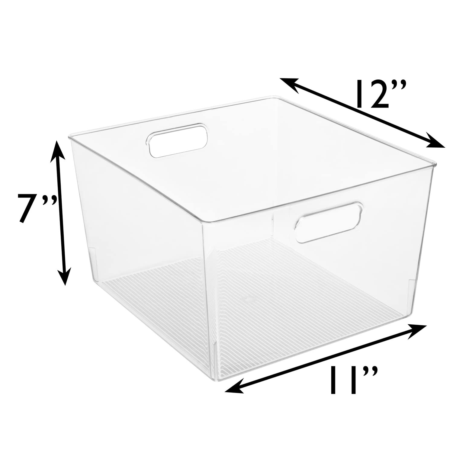 ClearSpace XL 8-Pack Clear Plastic Storage Bins for Kitchen Pantry Organization | Stackable Fridge Organizer & Cabinet Storage Containers | Perfect for Food, Spices, and Household Item Storage
