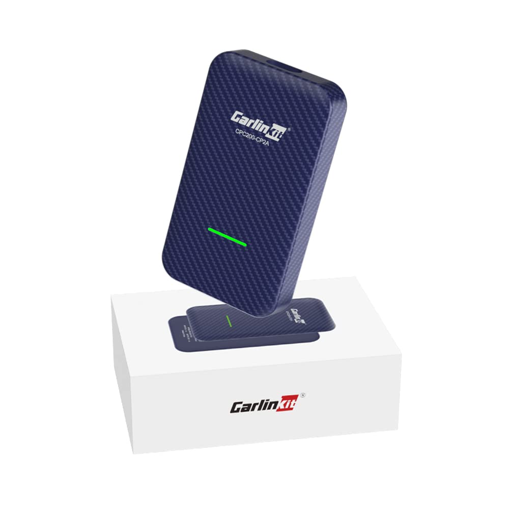 2024 Upgraded CarlinKit 4.0 2-in-1 Wireless CarPlay & Android Auto Adapter - Plug & Play Converter for OEM Wired to Wireless - 5.8GHz Low Latency - Perfect for Commuting, Road Trips & Hands-Free Driving