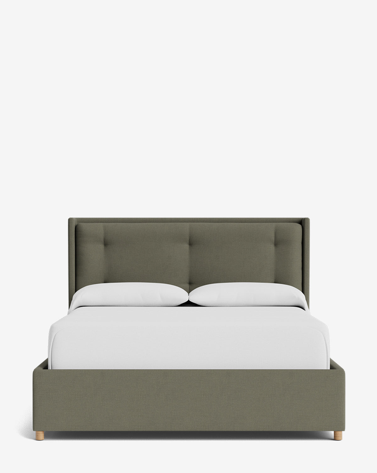 Low Profile Ria Bed Frame with Minimalist Headboard - Perfect for Small Spaces, Modern Bedrooms & Studio Apartments