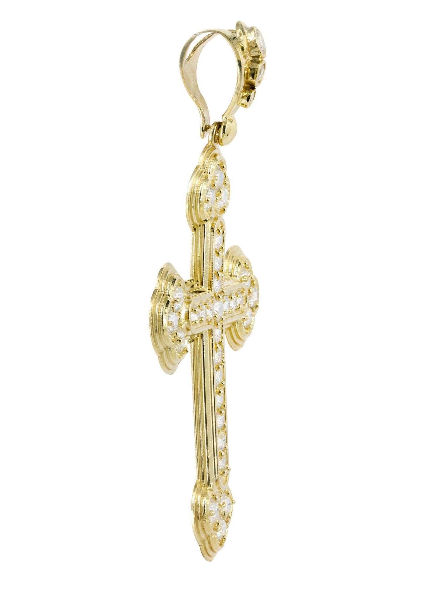 10K Gold Cross Pendant Necklace for Women & Men - 12.8 Grams Solid Gold Religious Jewelry - Perfect for Baptism, First Communion, Confirmation & Everyday Wear