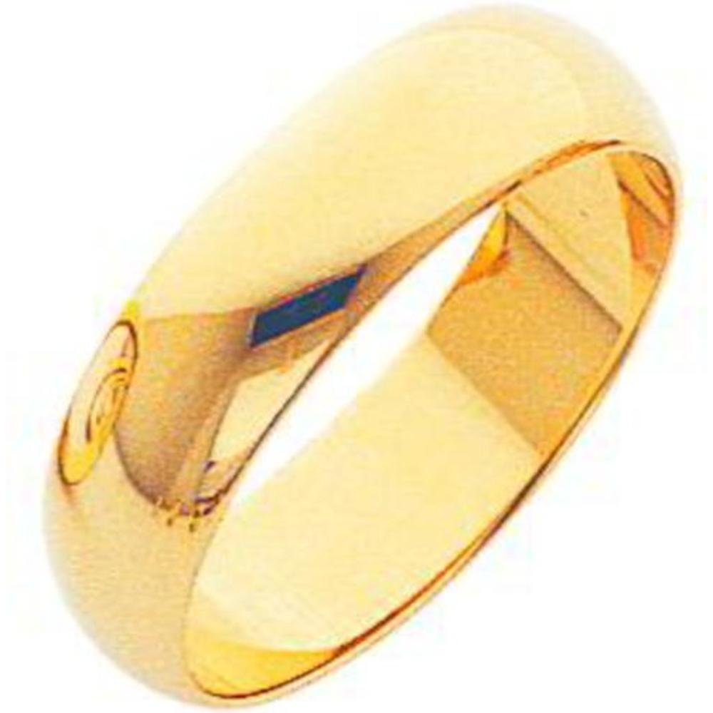 14K Gold Round Wedding Band Ring for Women - Size 5.5 - Classic Comfort Fit Engagement Ring for Brides, Anniversaries & Special Occasions