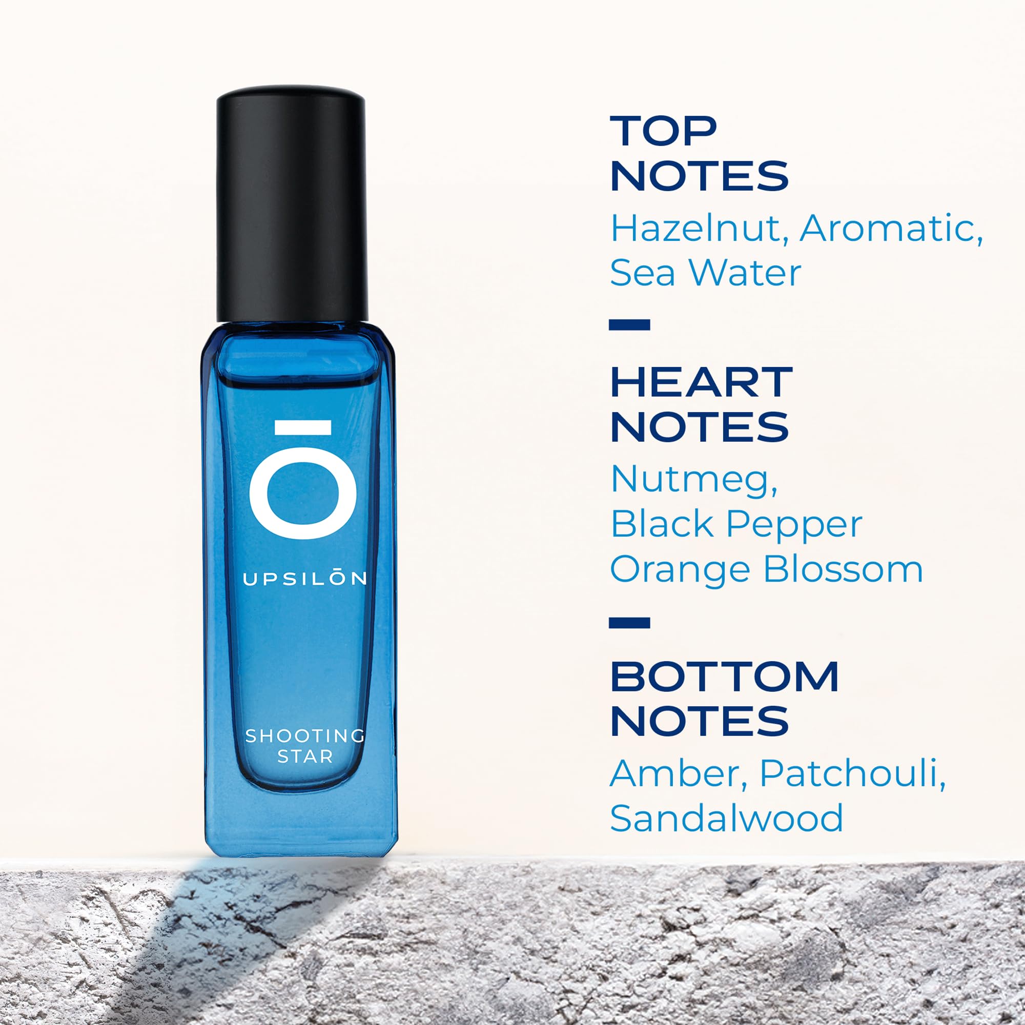 UPSILON Shooting Star Men's Perfume 20ml | Long Lasting Fresh & Powerful Eau De Parfum | Luxury Cologne Spray for Men | Travel Size Fragrance | Perfect for Date Night, Office & Special Occasions