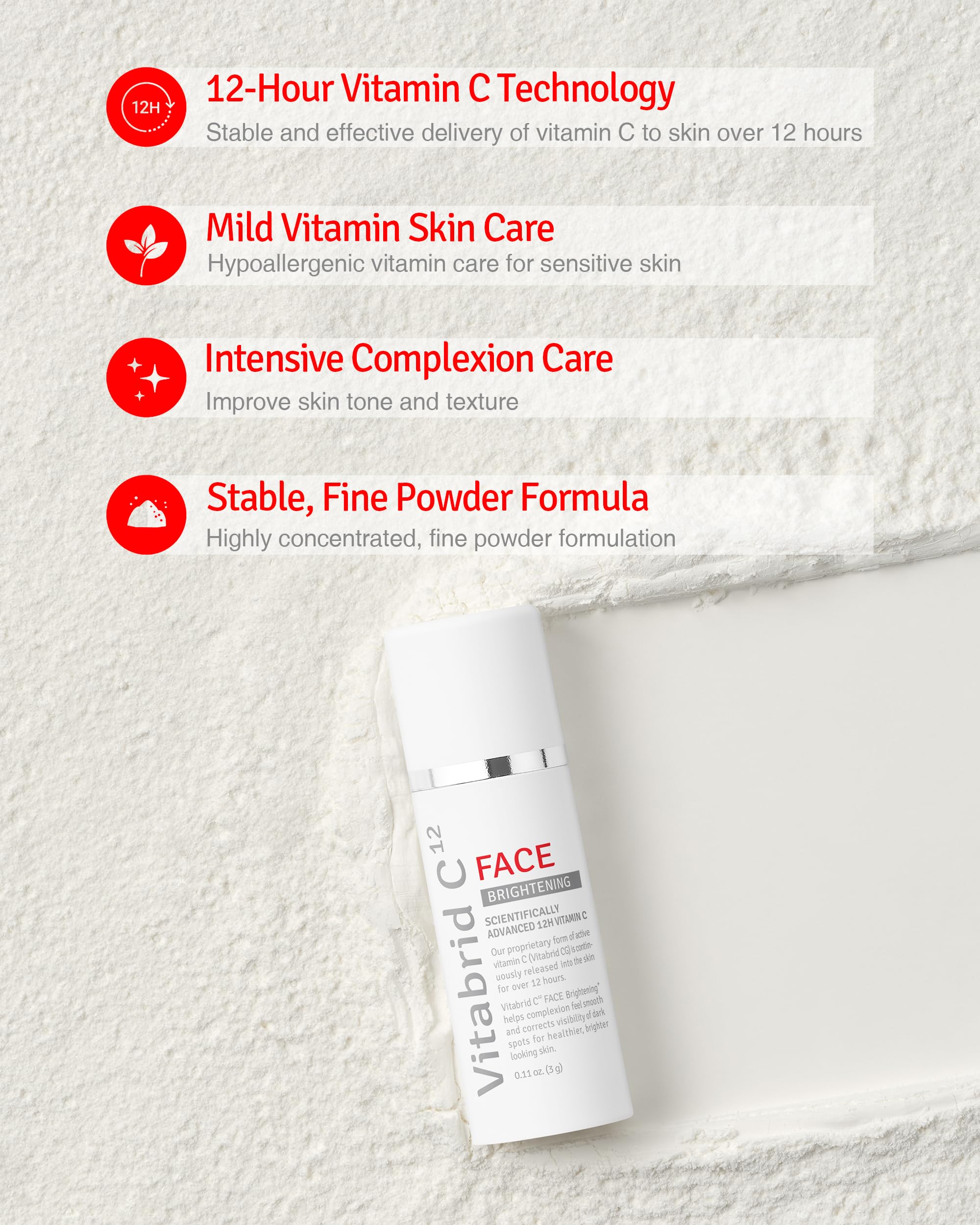 VITABRID Vitamin C Boost Powder with Niacinamide & C12 Wrinkle Cream Bundle - Brightening Anti-Aging Skincare Set for Face & Neck - Perfect for Daily Glow Routine & Nighttime Wrinkle Treatment