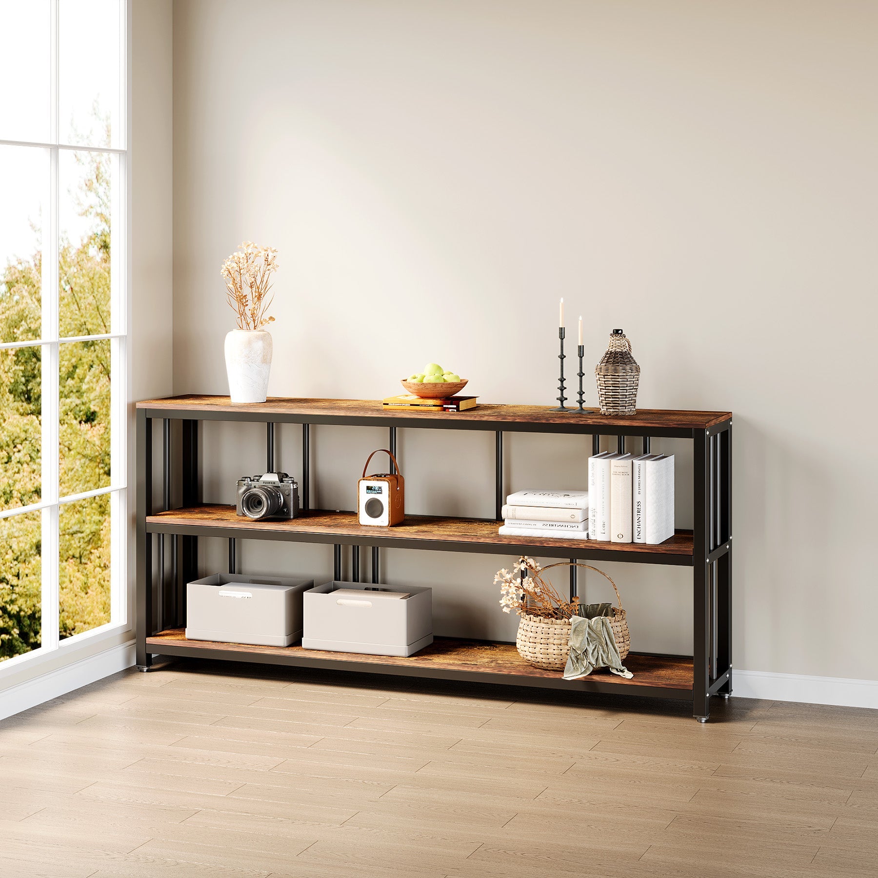 3-Tier Console Table for Living Room - 70.9