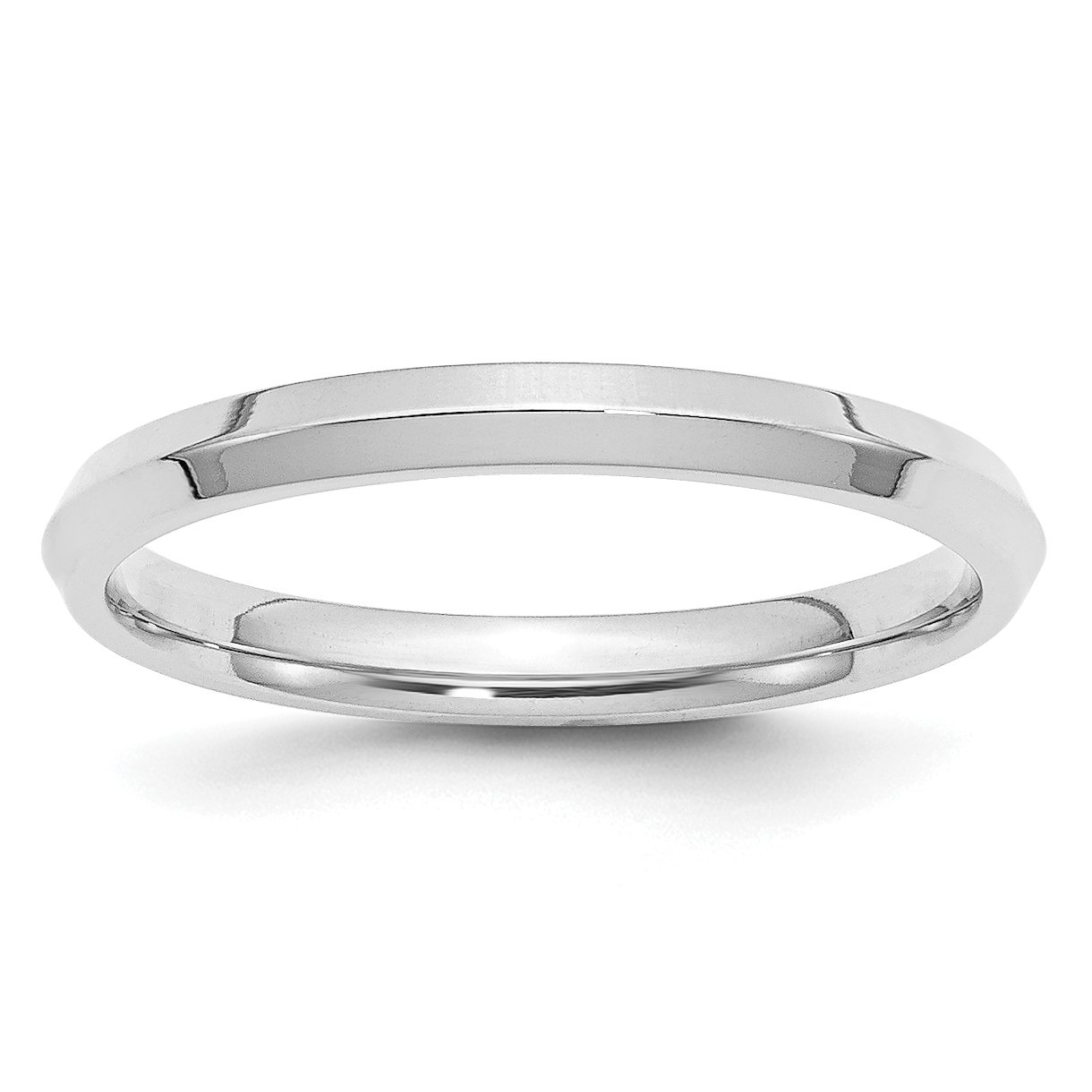 14K White Gold 2.5mm Comfort Fit Knife Edge Wedding Band Ring for Men - Classic Solid Gold Wedding Ring for Grooms, Engagement, Anniversary & Special Occasions