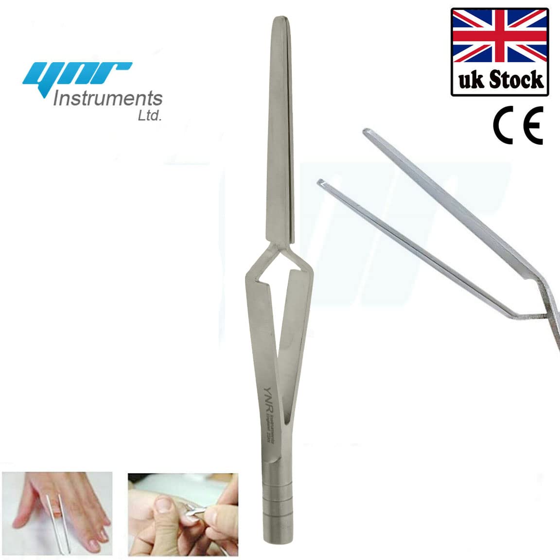 Professional Stainless Steel Nail Pinching Clip & Cuticle Pusher Tool - Nail Shaping, Exion & Manicure Kit for Perfect Nails at Home or Salon (Ideal for DIY Nail Care & Professional Use)