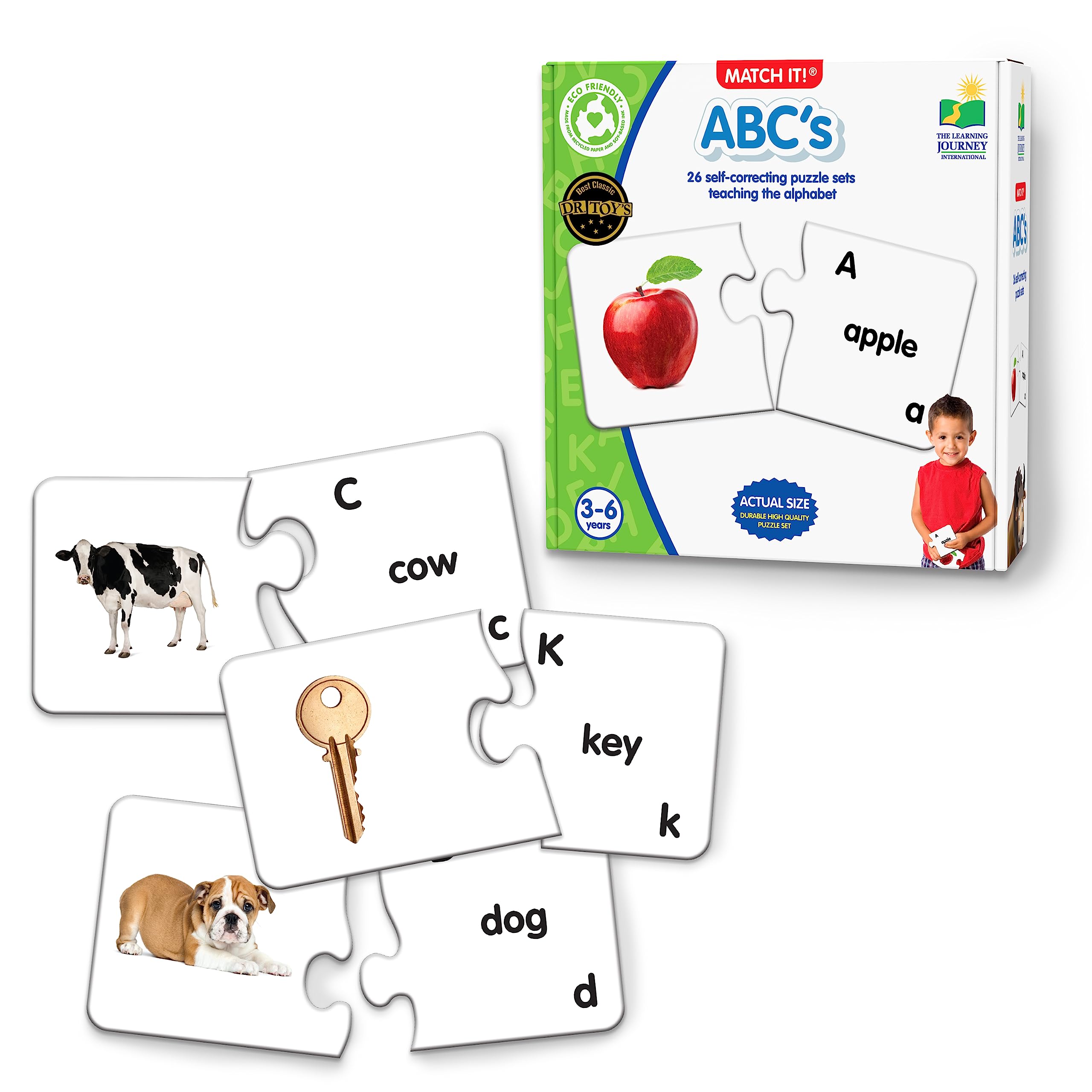 The Learning Journey: Match It! - ABCs - Educational Alphabet Puzzle for Toddlers Ages 2-5, Award-Winning Preschool Learning Toy | Perfect for Homeschooling, Classroom Activities & Early Childhood Development