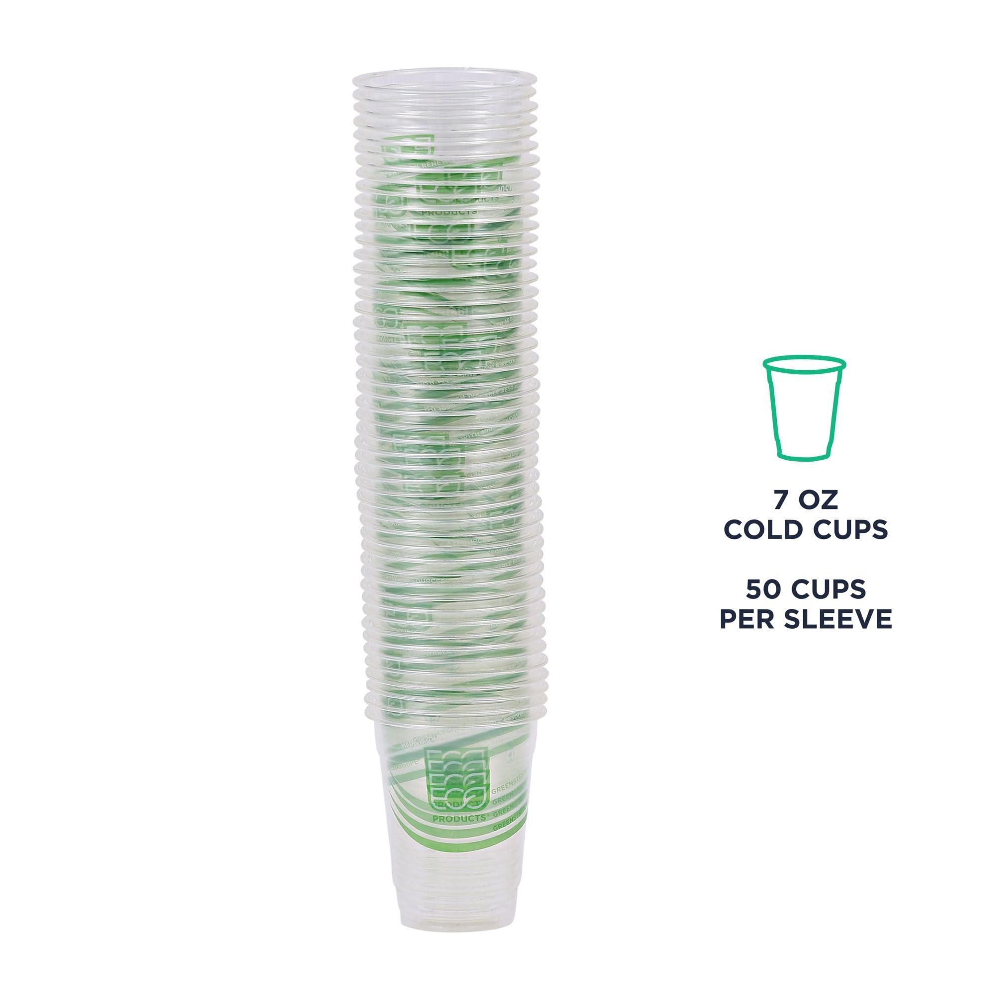 ECO-Friendly 7oz Clear Compostable PLA Plastic Cups - 2000 Count | BPI Certified Plant-Based Disposable Cold Drink Cups | ASTM D6400 Compliant | Perfect for Iced Coffee, Smoothies, Parties & Events