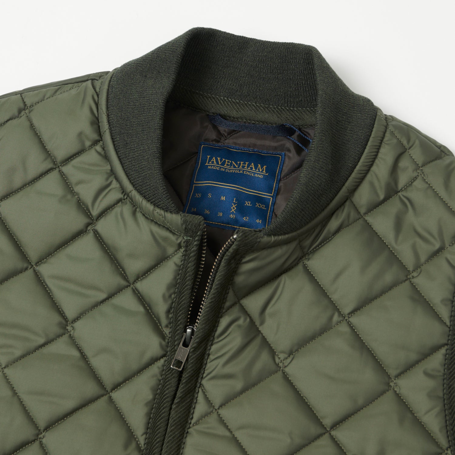 Lavenham Zip Bomber Gilet - Olive Green Quilted Vest for Men & Women | Lightweight Outdoor Jacket for Hiking, Travel & Casual Wear