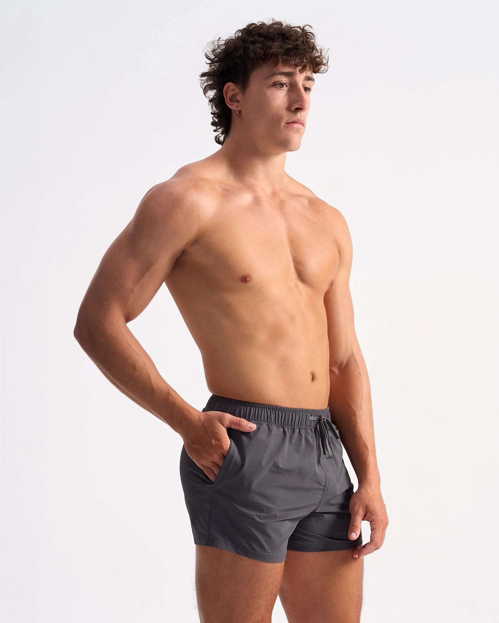 Teamm8 Bolt 3 Shorts - Men's Athletic Running Gym Workout Shorts Grey - Perfect for Jogging, Training & Casual Wear