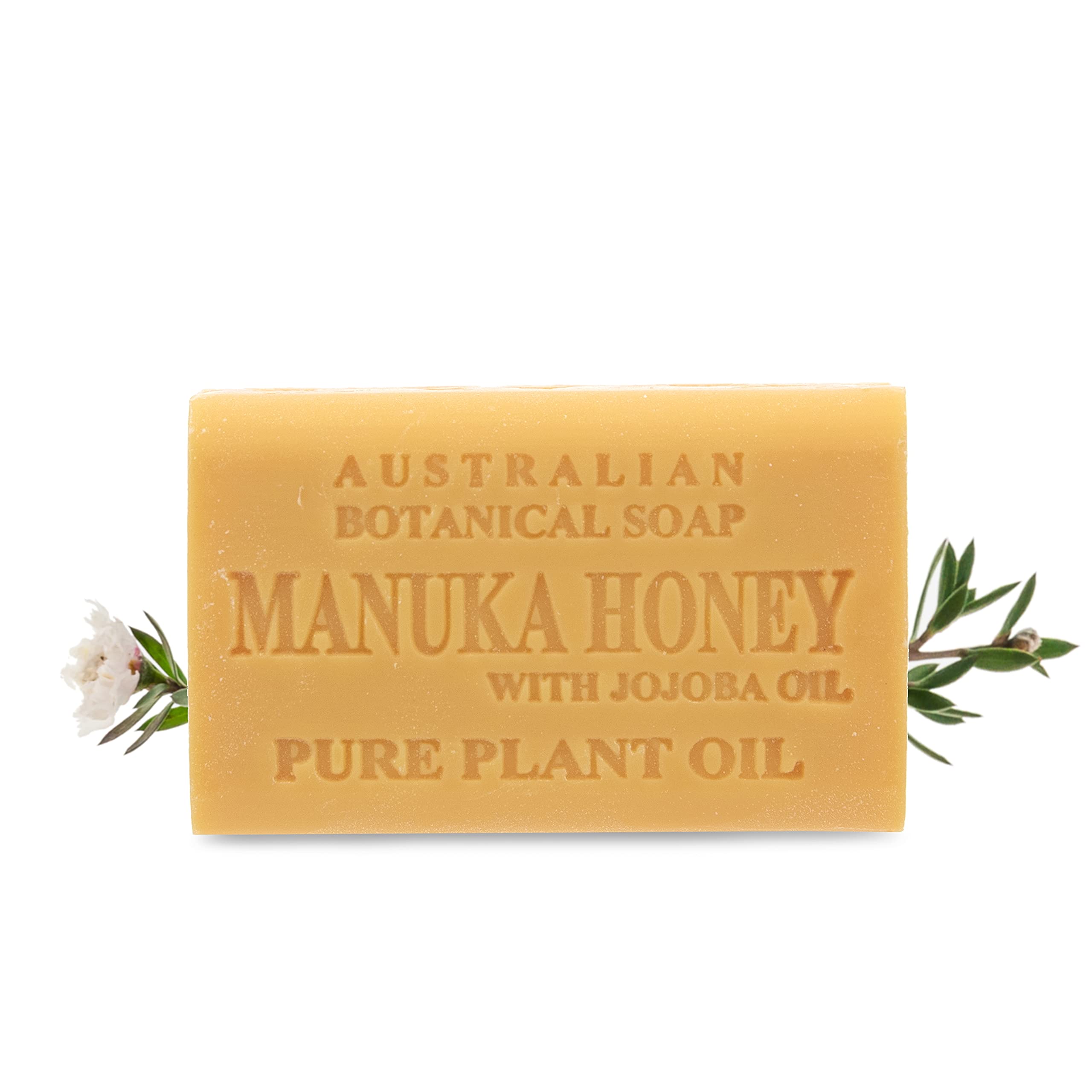 Premium Australian Manuka Honey & Jojoba Oil Botanical Soap Bar (6.6 oz) - Enriched with Shea Butter for Moisturizing & Nourishing Skin - Perfect for Daily Face & Body Care, Spa Treatment & Gift Sets