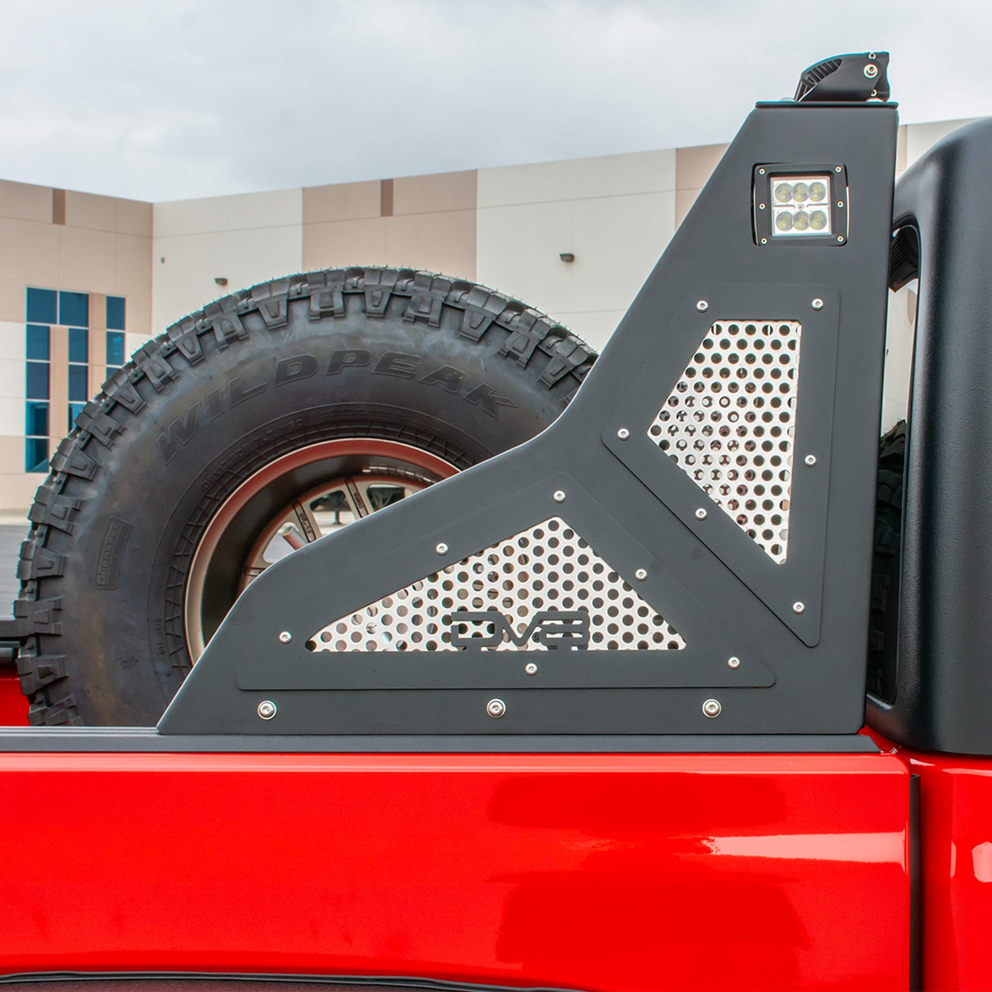 2020-2025 Jeep Gladiator JT Chase Rack with Mounts for 3-Inch LED Cube Lights, 50-Inch & 10-Inch Single Row LED Light Bars | Off-Road Adventure & Truck Accessories