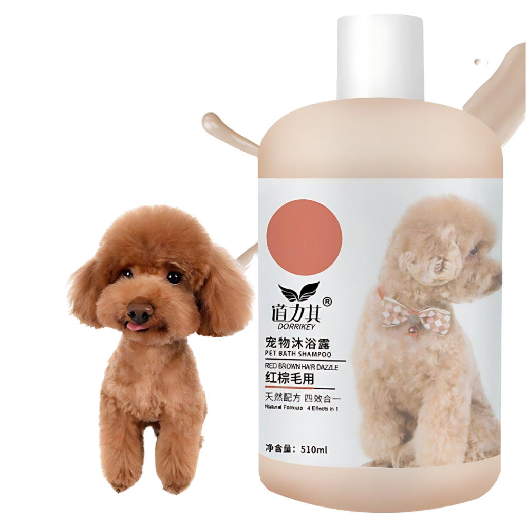 **Natural Pet Shampoo for Cats – 510ml White & Reddish Brown Coat, Anti-Itch Flea & Mite Treatment – Gentle Cleansing & Skin Relief for Sensitive Cats – Perfect for Bath Time & Grooming**