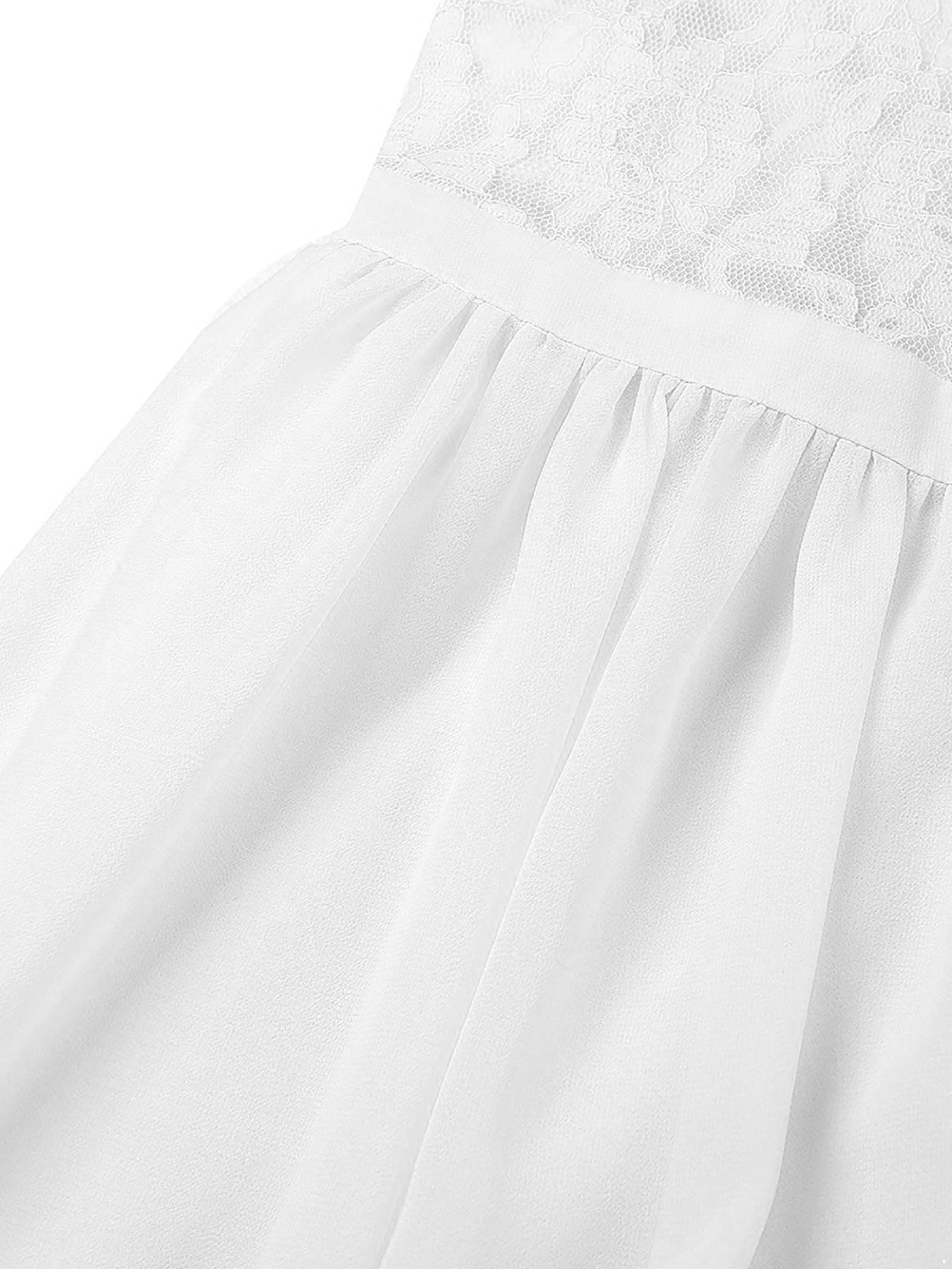 Girls Chiffon Halter Neck Maxi Flower Dress for Wedding, Bridesmaid, Formal Party & Evening Events - Elegant Floral Summer Dress for Kids Special Occasions