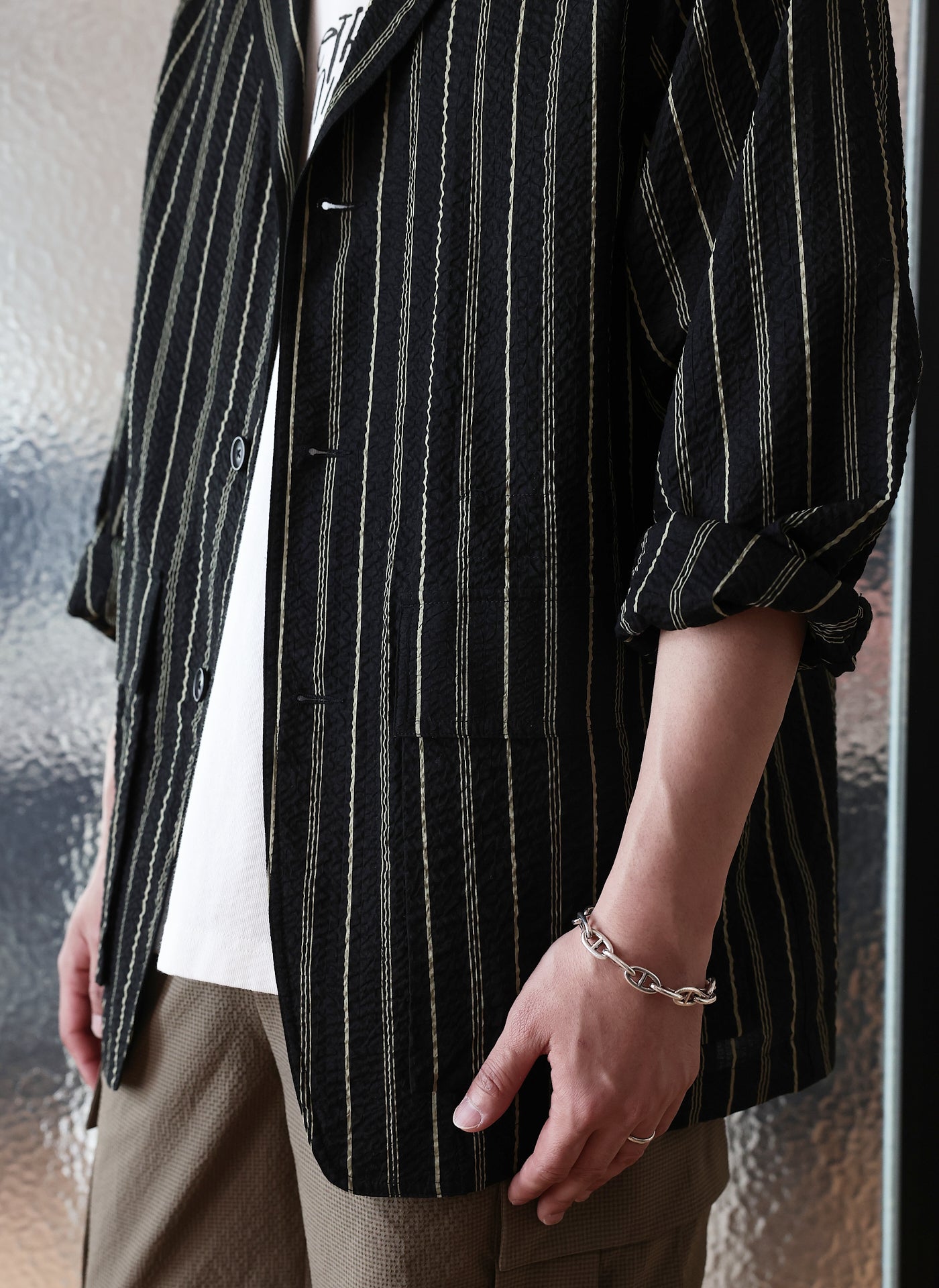Breathable Cotton Seersucker Hunting Blazer Jacket - Lightweight & Comfortable for Outdoor Adventures, Casual Wear, and Summer Activities