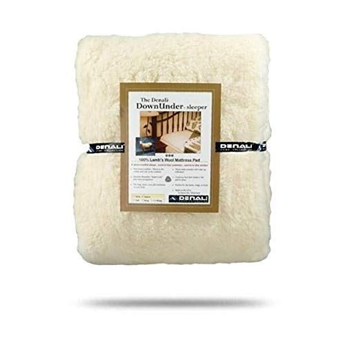 Denali Home Collection 22615154 Twin Size Wool Mattress Pad - Soft & Breathable Skirted Mattress Topper for All-Season Comfort | Perfect for Guest Beds, Dorm Rooms & Cozy Bedroom Upgrades