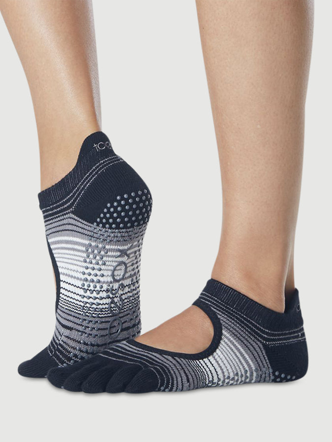 ToeSox Full Toe Bellarina Women's Non-Slip Yoga Grip Socks for Barre, Pilates & Dance - Breathable & Comfortable Workout Socks for Studio & Home Exercise
