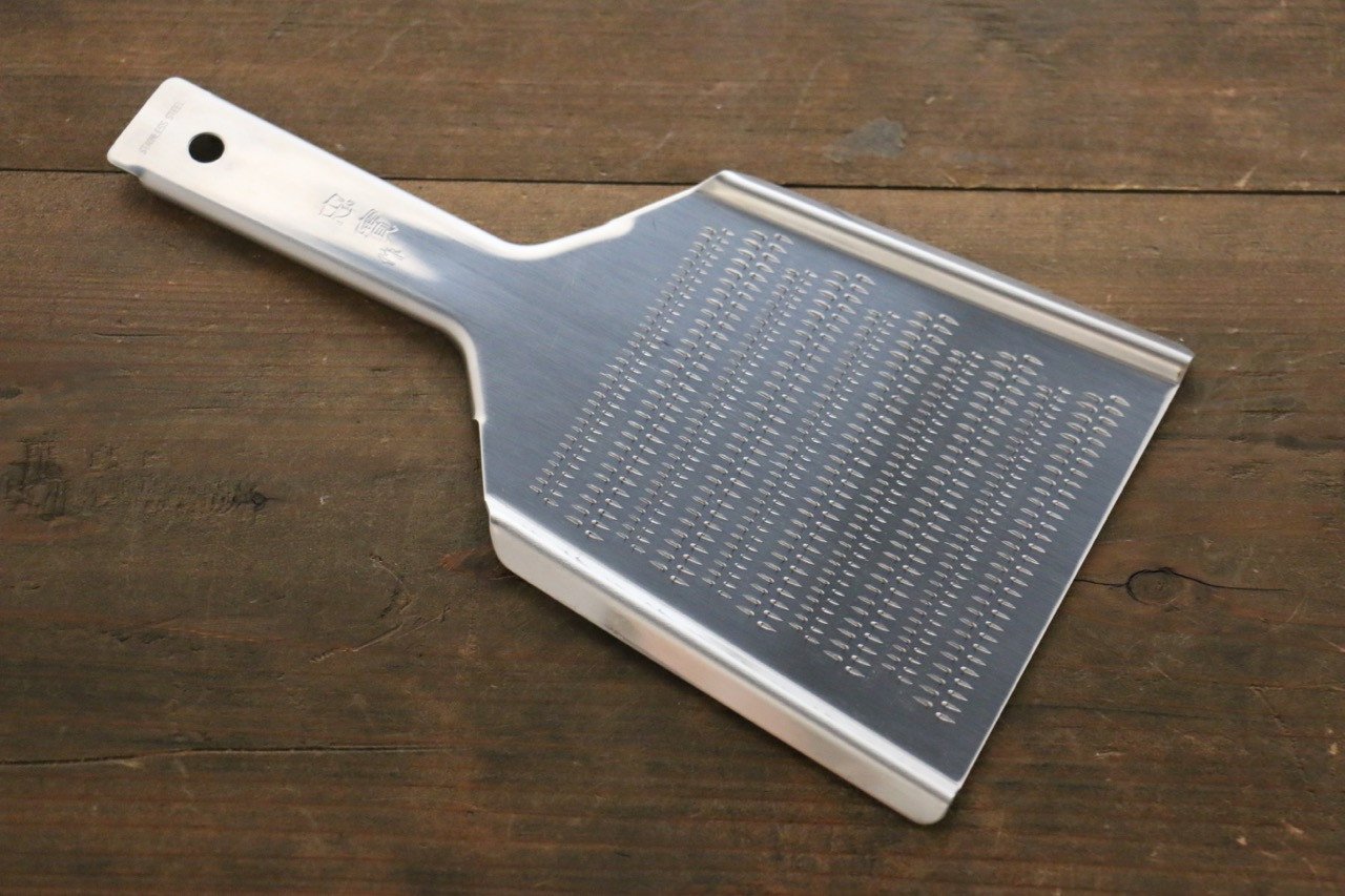 Premium Japanese Stainless Steel Grater - Fine & Coarse Shredding for Cheese, Ginger, Garlic - Ideal for Cooking, Baking & Garnishing