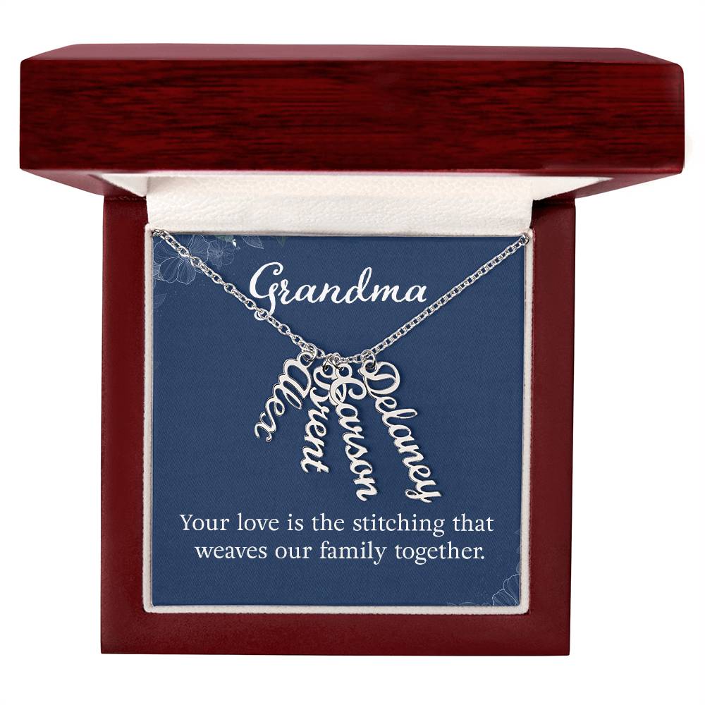 Personalized Grandkids Name Necklace - Custom Engraved Grandma Gift for Birthday, Mother's Day & Anniversary - Perfect for Family Keepsakes & Special Occasions