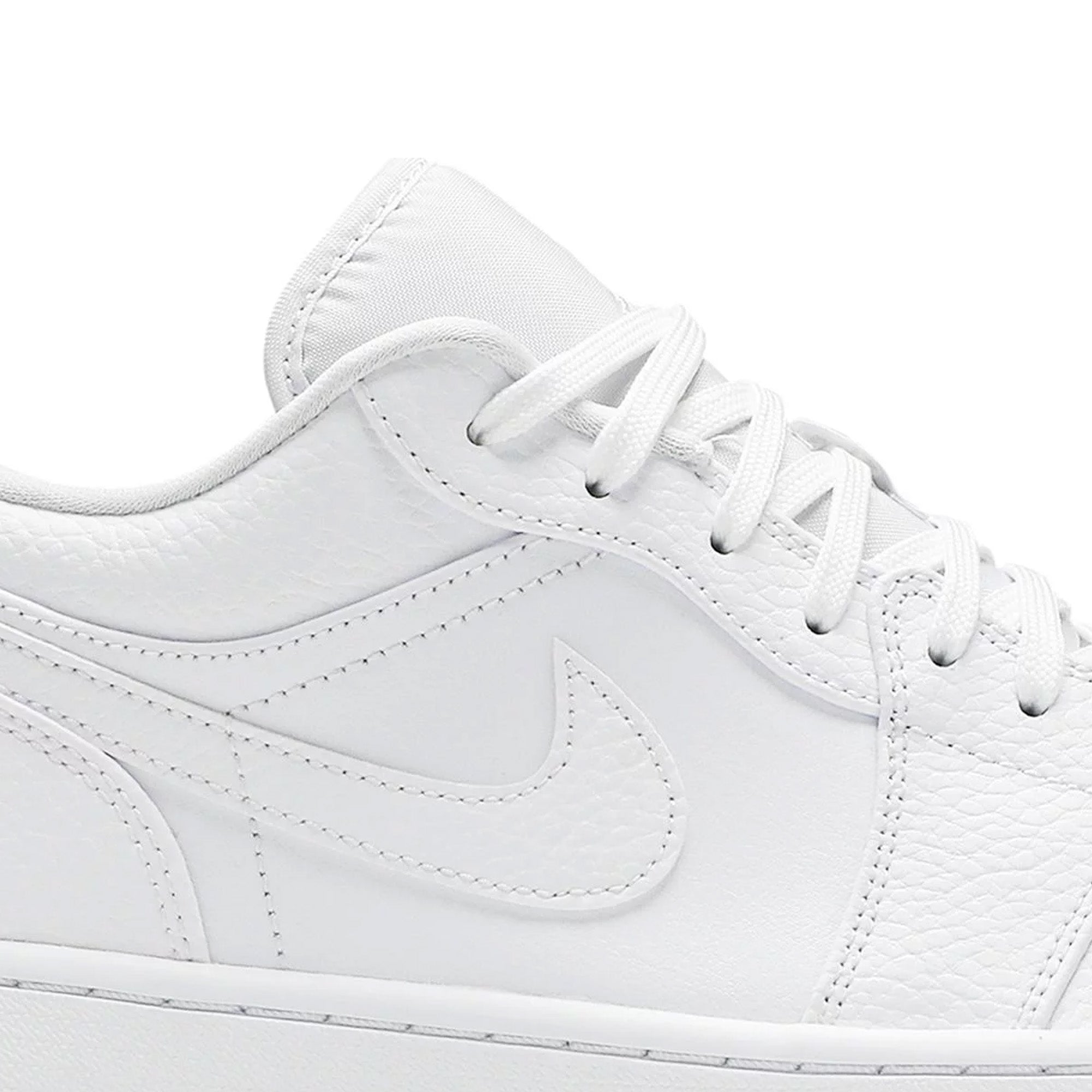 Air Jordan 1 Low 'Triple White Tumbled Leather' Sneakers (2020) - Men's Basketball Shoes for Casual Wear & Street Style Fashion