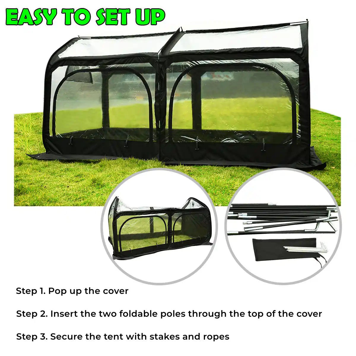 98 x 49 x 53 Inch Small Greenhouse for Plants & Gardening - Perfect for Backyards, Balconies & Indoor Herb Growing