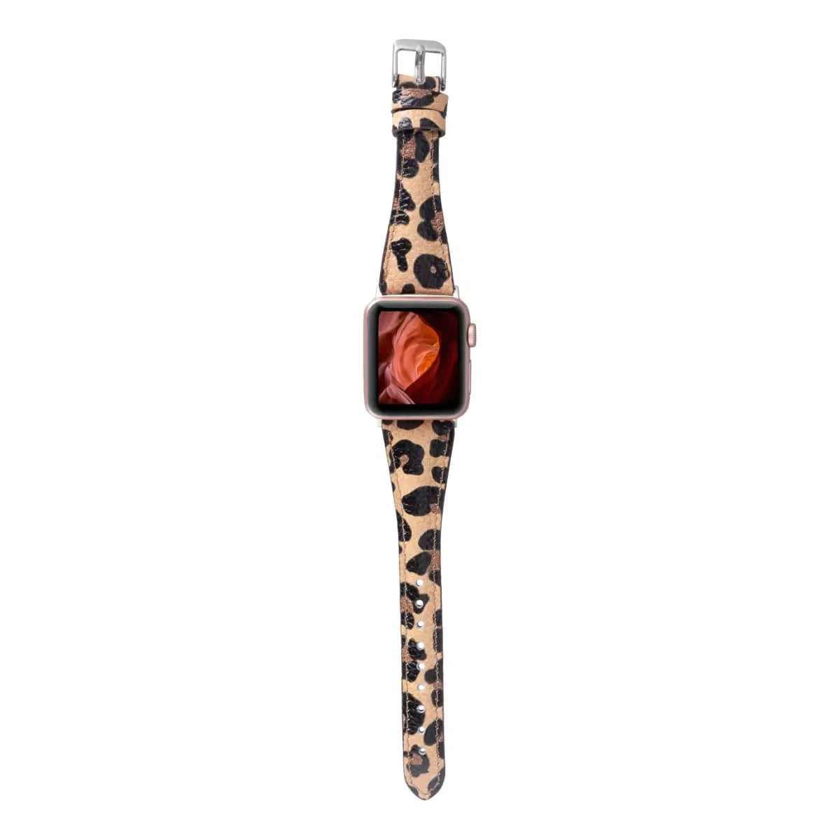 Leopard Print Leather Apple Watch Band - Slim & Stylish Replacement Strap for Women & Men - Perfect for Workouts, Office & Everyday Wear