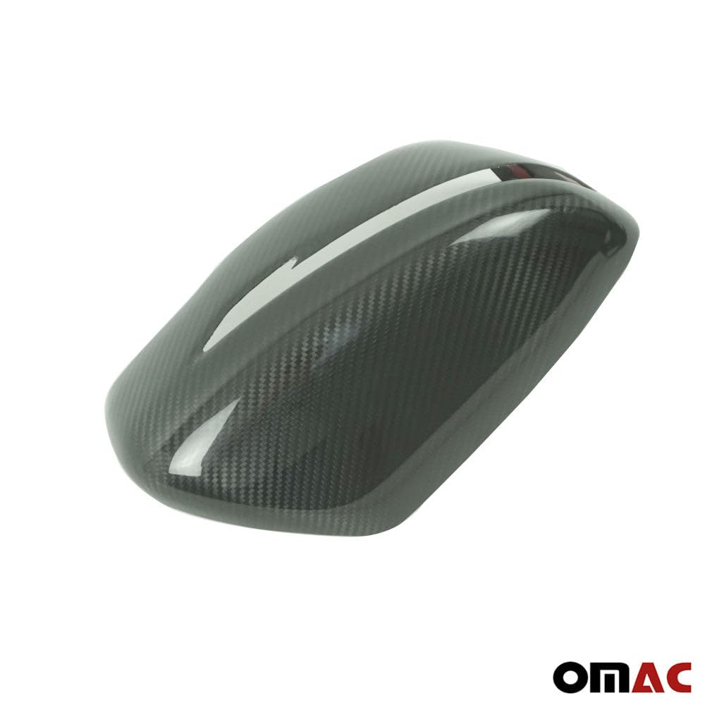 OMAC Carbon Fiber Side Mirror Cover Caps for Nissan Rogue Sport 2017-2022 - 2-Piece Set (Black) - Enhance Style & Protection for Your Car Exterior