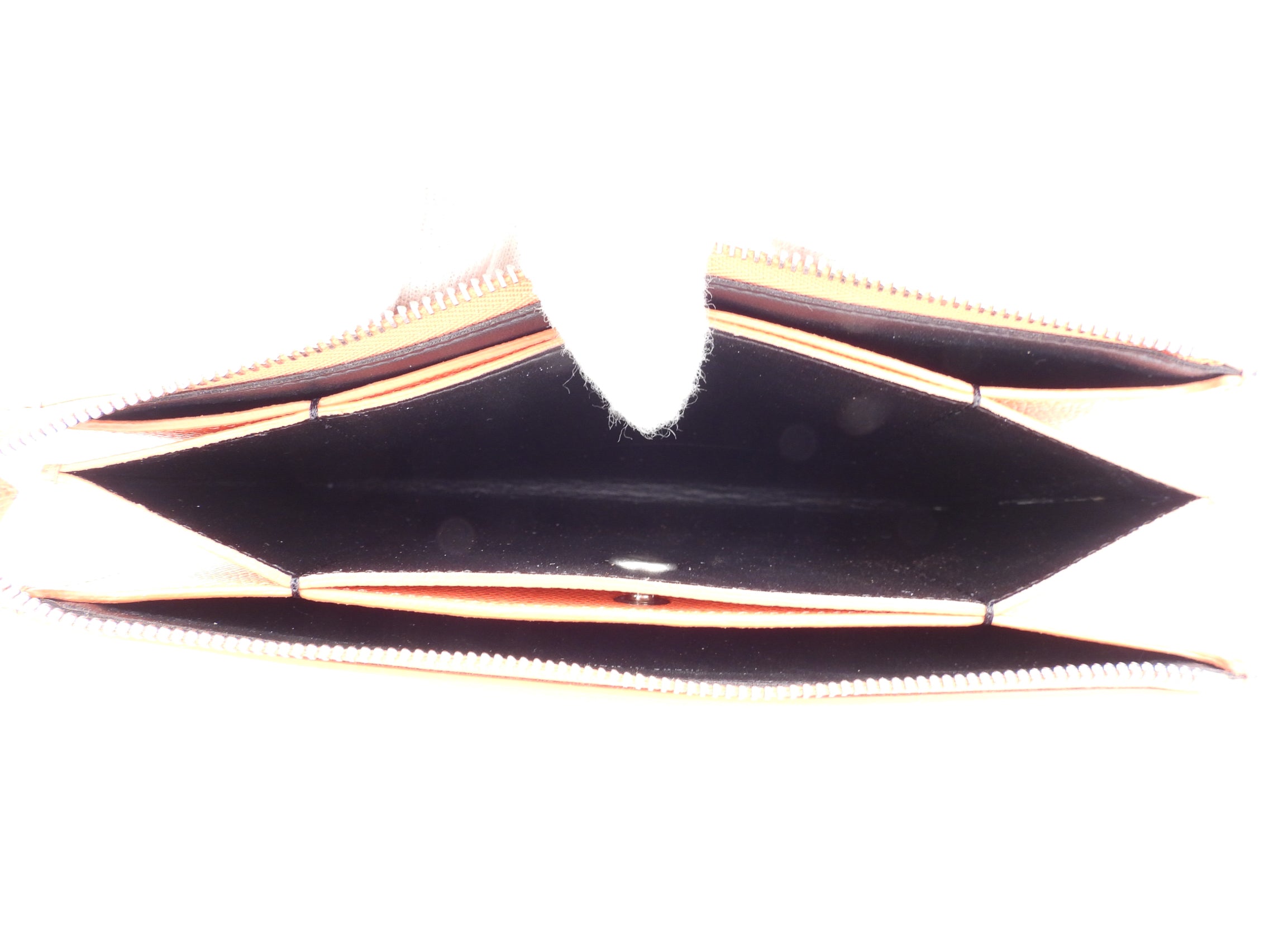 Celine Orange Pebble Grained Leather Trio Cosmetic Pouch | Luxury Makeup Bag Set | Perfect for Travel, Gift & Everyday Use