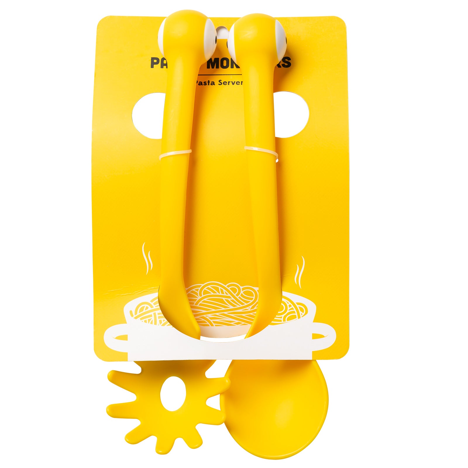 Fun Pasta Monsters & Salad Server Set - 2-Piece Kitchen Utensil Set for Pasta & Salad Serving - Perfect for Family Dinners & Parties