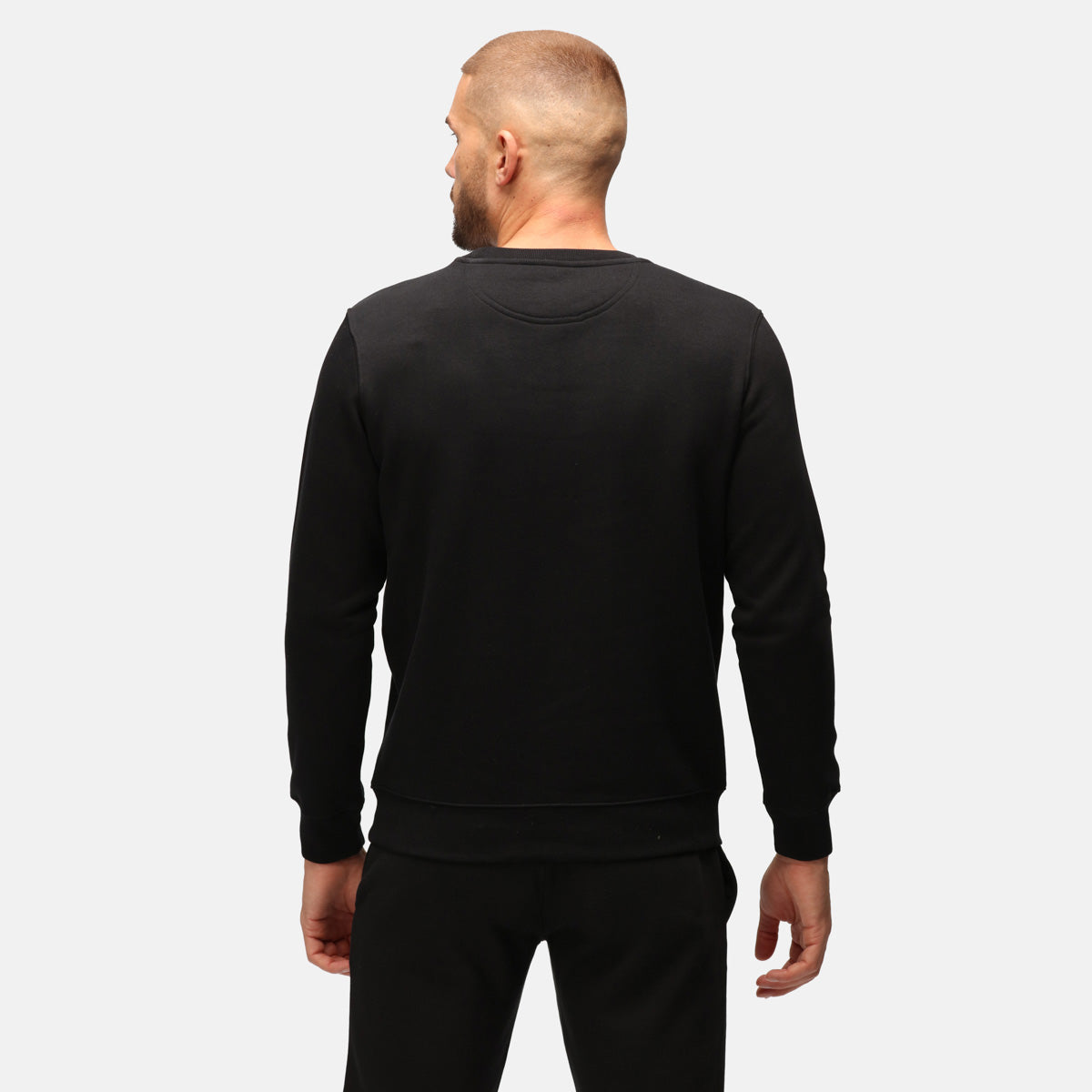 Premium Organic Cotton Black Men's Sweatshirt - Comfortable Eco-Friendly Pullover for Casual Wear & Outdoor Activities
