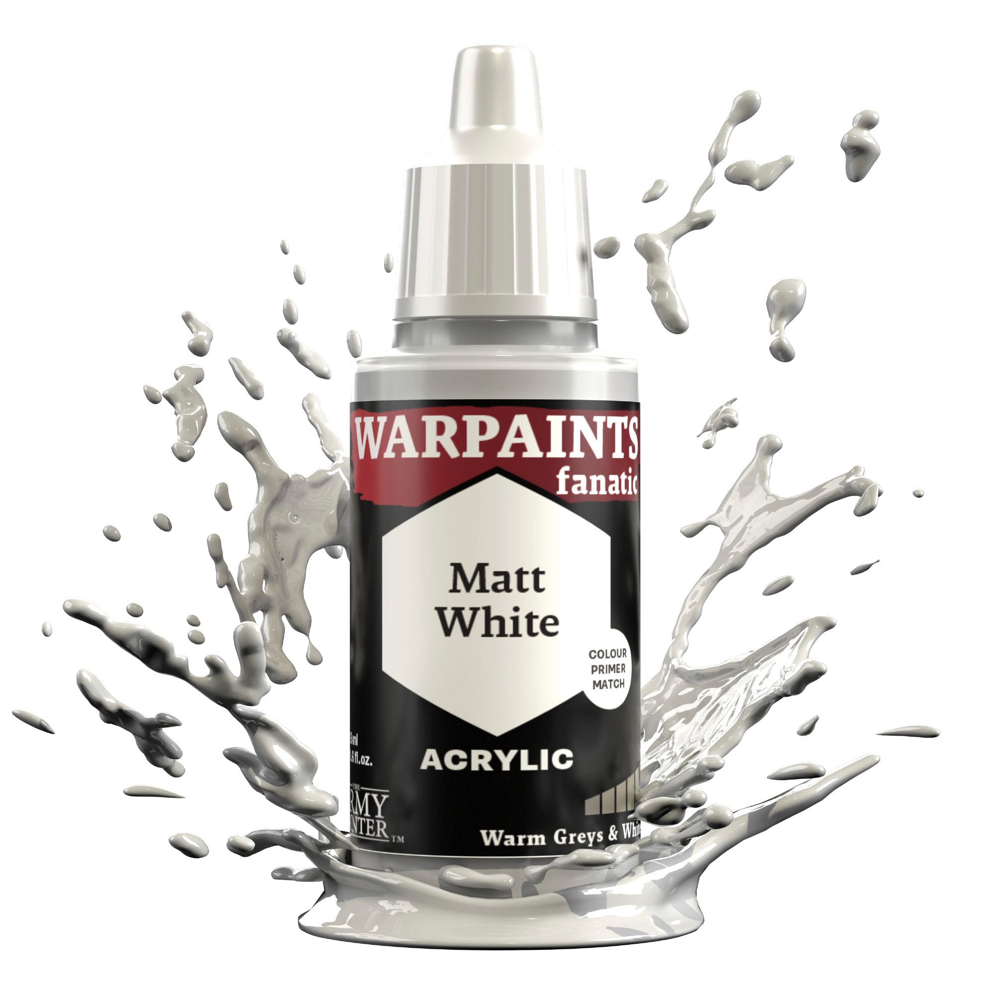 Warpaints Fanatic: Premium Matt White Acrylic Paint for Miniatures & Models - Perfect for Warhammer, D&D, and Tabletop Gaming