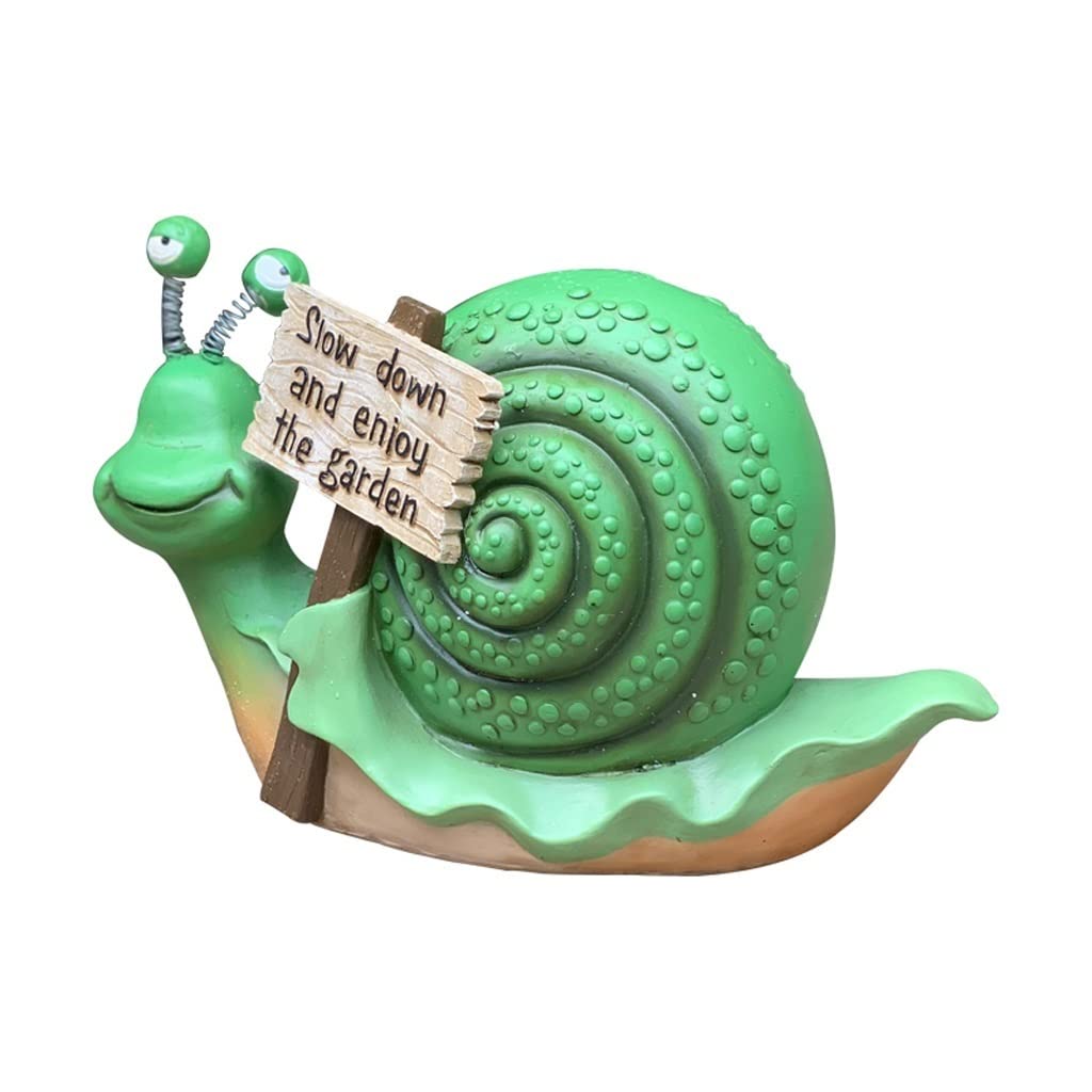 Resin Garden Snail Statue - Realistic Outdoor Animal Sculpture for Garden Decor, Lawn Ornament, and Yard Art | Perfect for Patio, Flower Beds & Pathway Decoration