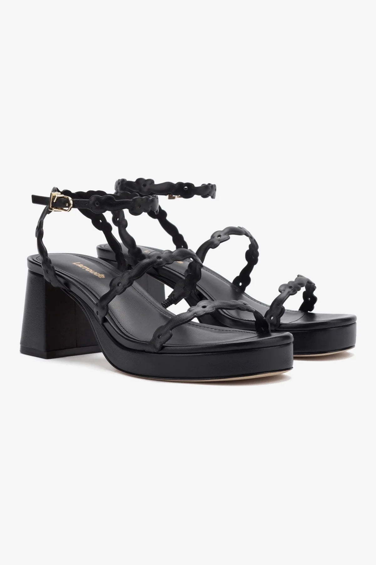 Black Leather Margherita Block Sandal - Comfortable Women's Casual Shoes for Walking, Travel & Everyday Wear