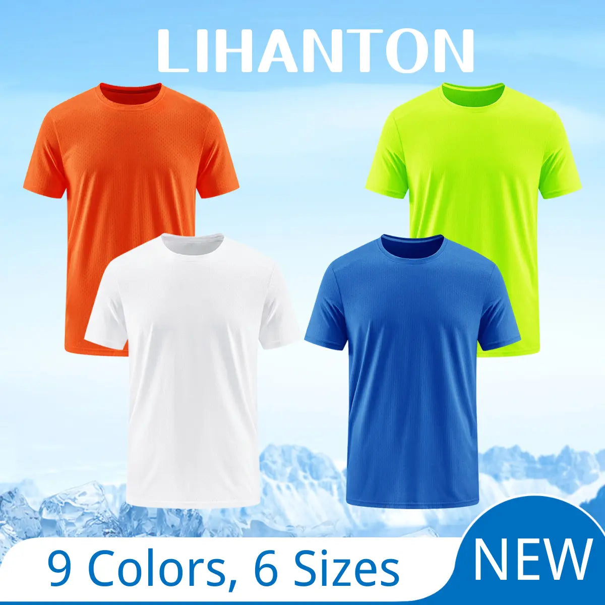 4 Pack Men's Quick Dry Athletic T-Shirts - Moisture Wicking Workout Shirts for Running, Gym & Sports - Lightweight & Breathable Activewear