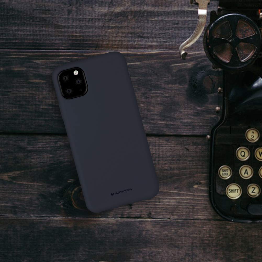Premium Liquid Silicone Case for Apple iPhone 11 Pro Max (6.5 Inch) - Shockproof Jelly Rubber Bumper with Soft Microfiber Lining - Navy Blue - Perfect for Daily Protection & Stylish Look