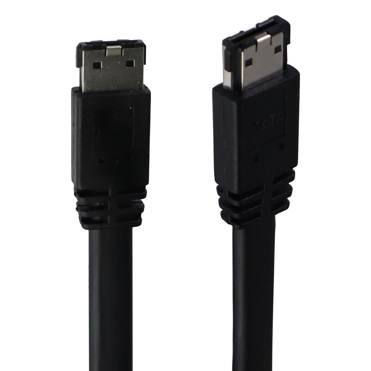 1 Meter (3.3ft) External SATA eSATA to eSATA Flat Cable - High Speed Data Transfer for PC, Laptop, Hard Drive - Black - Perfect for External Storage, Backup & Data Recovery