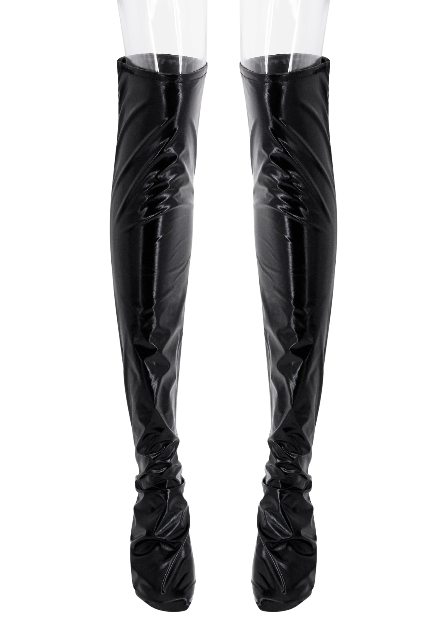 Sexy Shaping Thigh High Stockings for Women - Glitter Lycra Semi Lingerie Pantyhose with Anti-Slip Grip | Perfect for Date Night, Cosplay & Special Occasions
