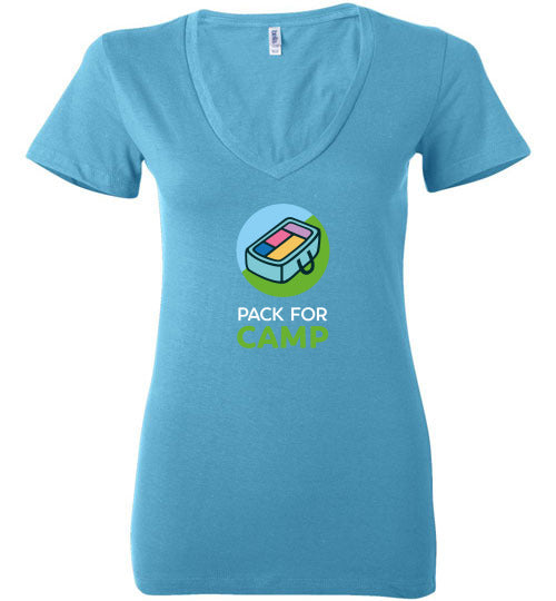 Bella Women's Deep V Neck T-Shirt - Soft Casual Short Sleeve Tee for Everyday Wear | Perfect for Work, Outings & Layering