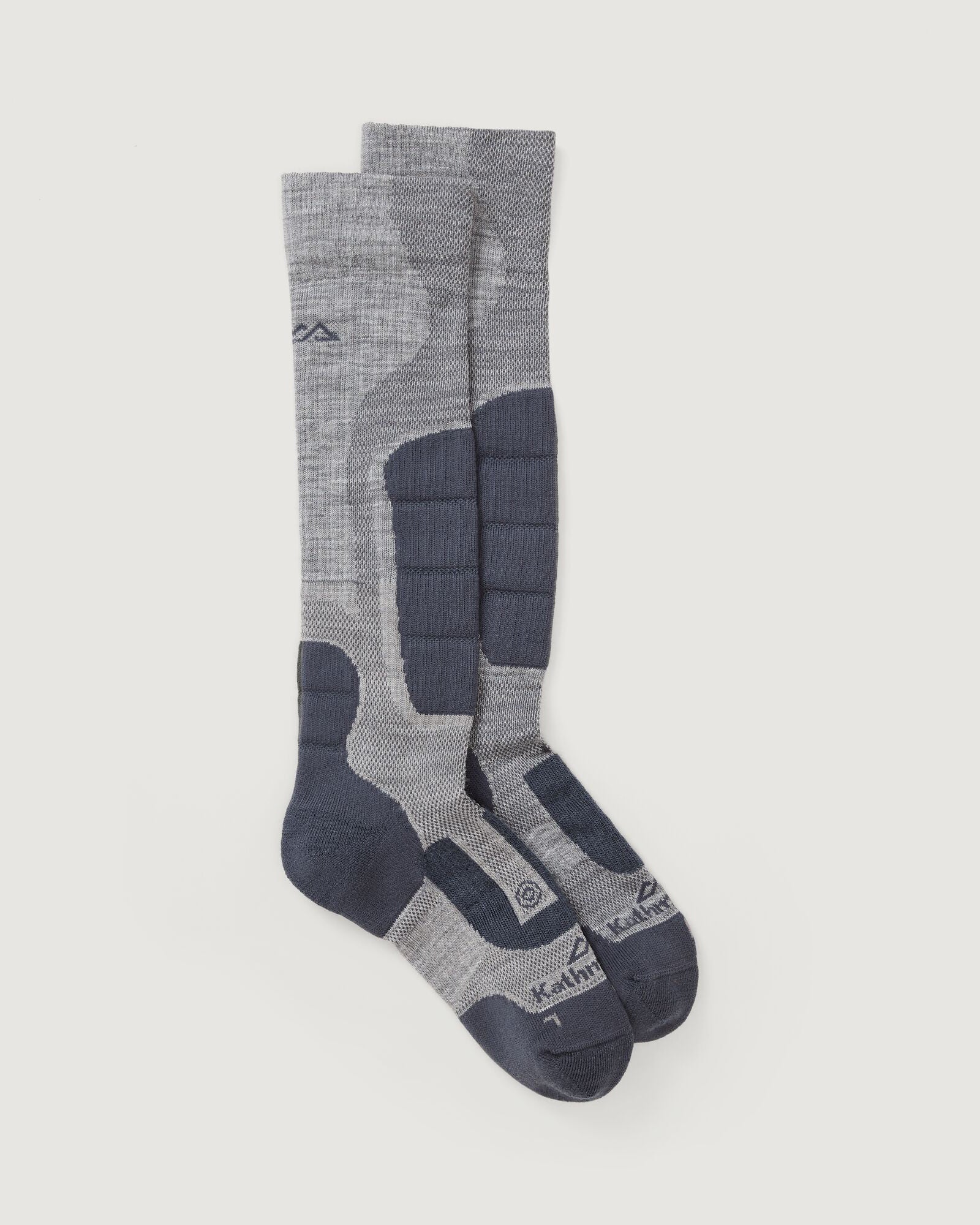Premium Snow Sport Socks for Men & Women - Thermal Steel Grey/Light Night - Moisture Wicking & Cushioned for Skiing, Snowboarding & Winter Hiking