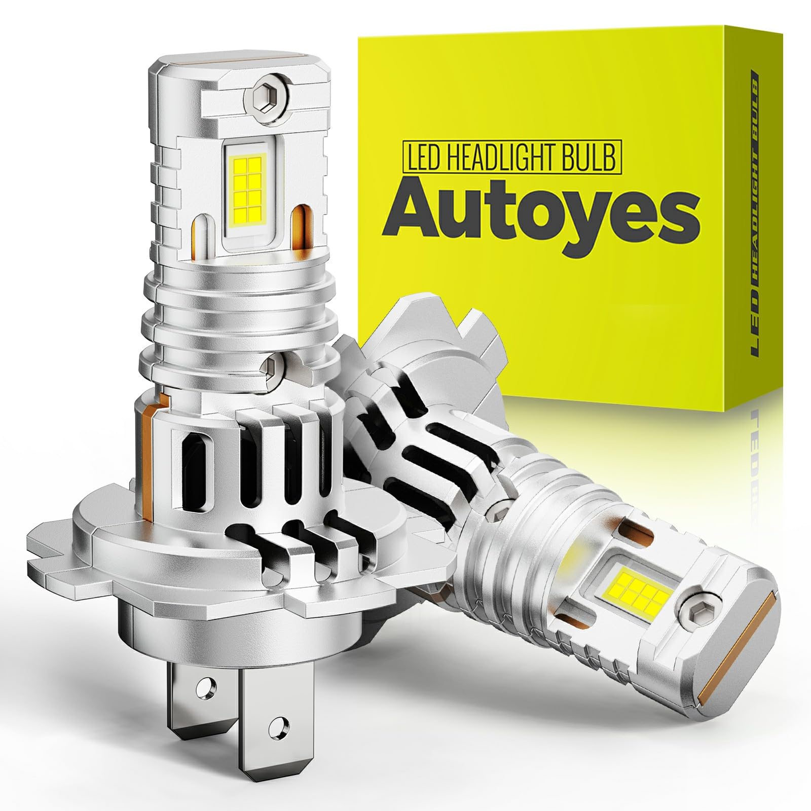Autoyes 2024 Upgraded H7 LED Headlight Bulb - 800% Brighter 24000LM, 6500K Cool White, Plug & Play High/Low Beam, No Adapter Needed, 1:1 Size Replacement, Pack of 2 - Perfect for Night Driving, Foggy Conditions & Off-Road Adventures