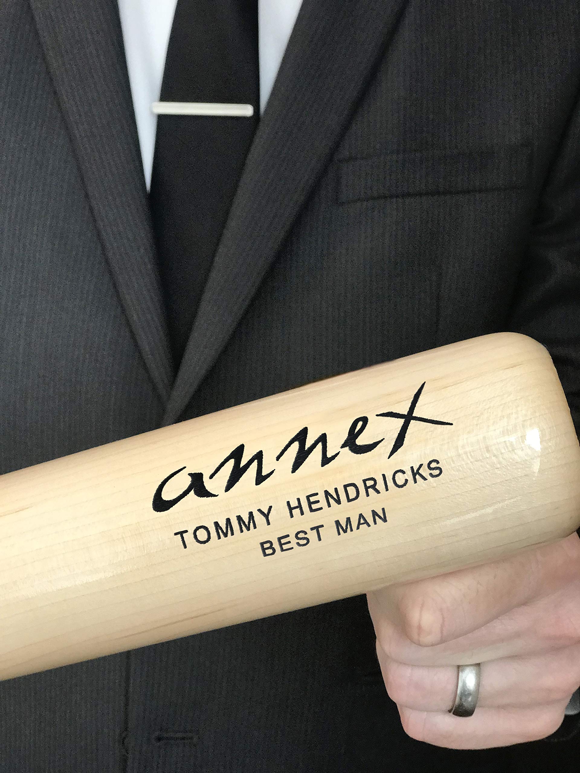 Personalized Engraved Baseball Bat - Best Man & Groomsmen Gift for Wedding - Custom Wooden Baseball Bat with Name Engraving - Perfect for Bachelor Parties, Wedding Receptions & Sports-Themed Events