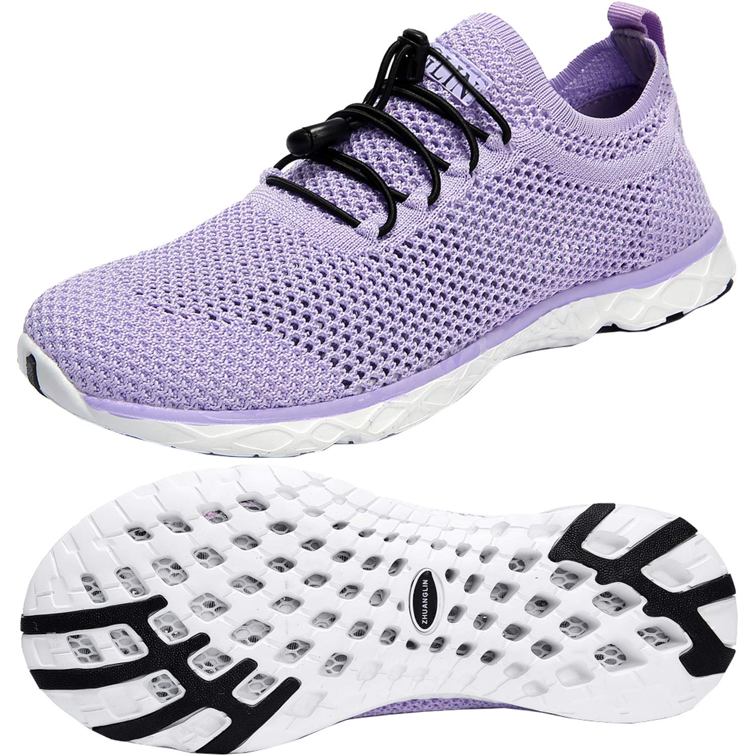 Women's Quick Drying Aqua Water Shoes - Lightweight Swim Shoes for Beach, Pool, Surfing & Yoga | Non-Slip Barefoot Water Shoes for Women