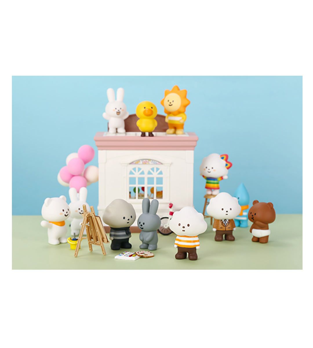 Mr. White Cloud Let's Be Friends Fluffy House - Soft Plush Stuffed Animal Toy for Kids, Cute Home Decor & Gift Idea - Perfect for Bedroom, Nursery, and Playtime
