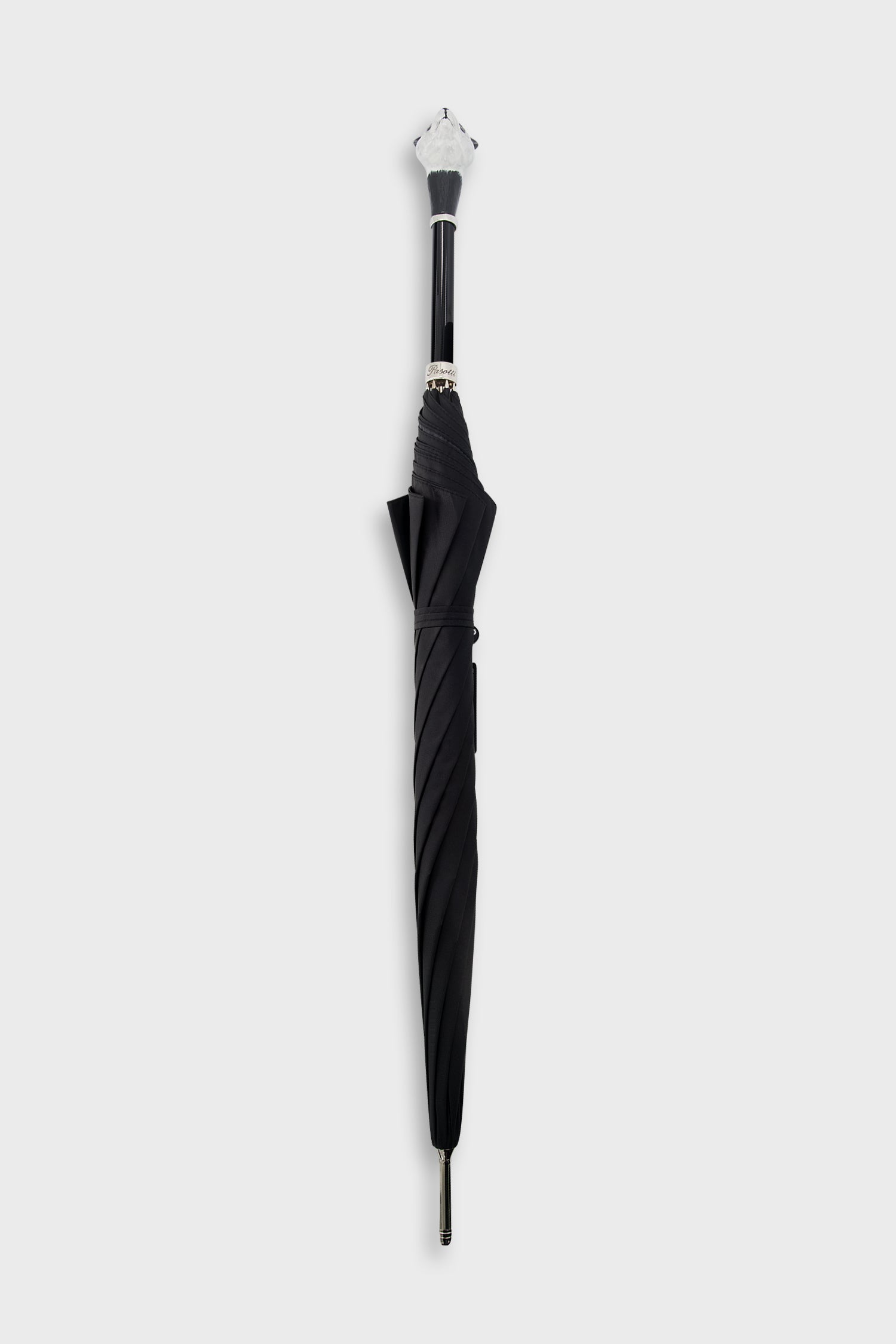 Pasotti Black Panda Umbrella - Stylish Waterproof Windproof Compact Folding Umbrella for Men & Women - Perfect for Rainy Days, Outdoor Events, and Fashion Accessories