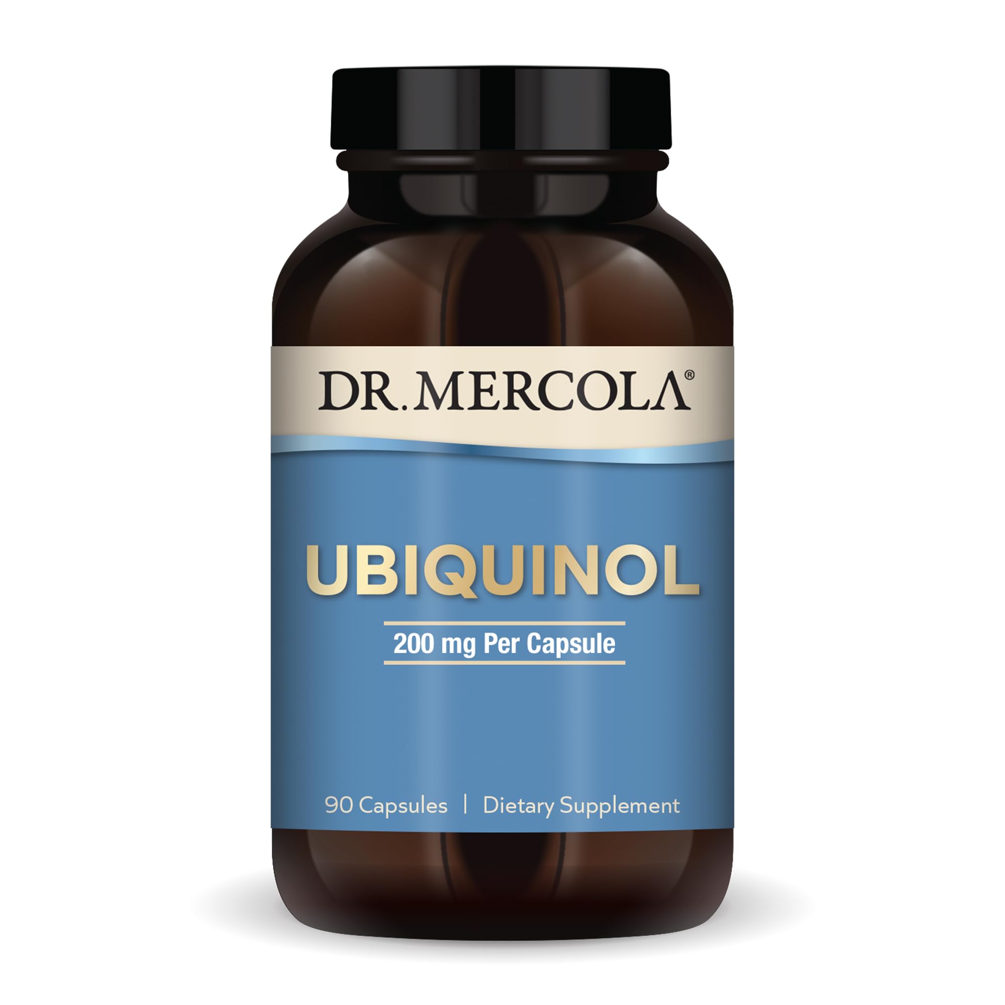 Dr. Mercola Ubiquinol Supplement - 90 Capsules (200mg Each) | Non-GMO CoQ10 for Energy Support & Heart Health | Daily Wellness & Active Lifestyle