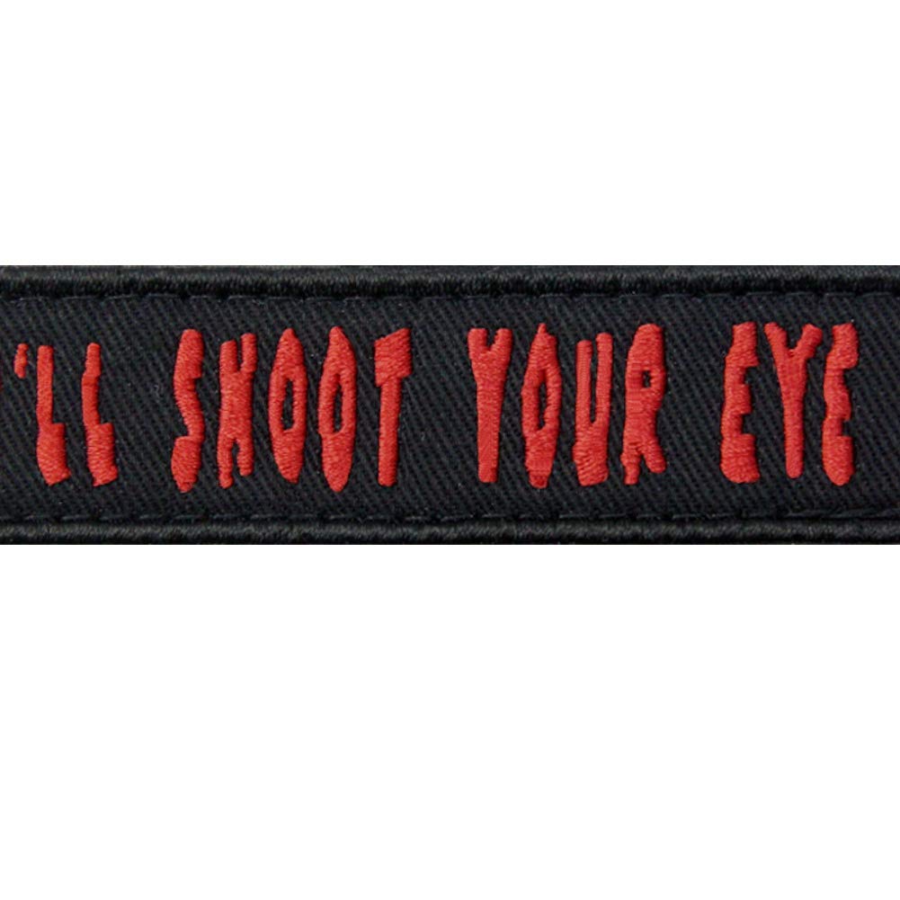 Funny 'You'll Shoot Your Eye Out' Embroidered Tactical Patch - Hook & Loop Fastener for Military Gear, Backpacks & Tactical Vests - Great for Outdoor Enthusiasts & Airsoft Players