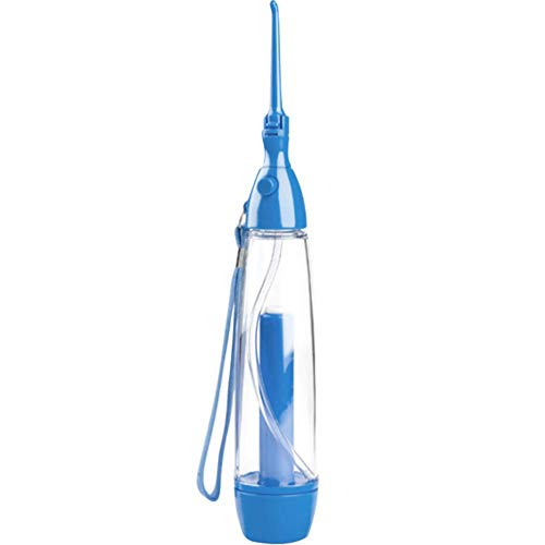 PLAFUETO Cordless Water Flosser - Portable Oral Irrigator with Air Pressure Technology for Teeth Cleaning, Plaque Removal & Gum Care - Handheld Dental Pick for Home, Travel & On-the-Go Use (Blue) | Perfect for Daily Oral Hygiene, Braces Care & Travel Essentials